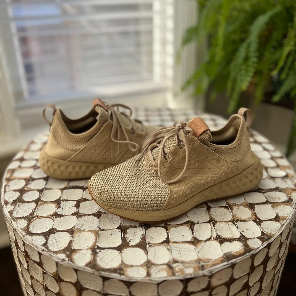 New Balance Fresh Foam Cruz Beige Tan Sand Sneakers WCRUZOT Womens Sz 8.5